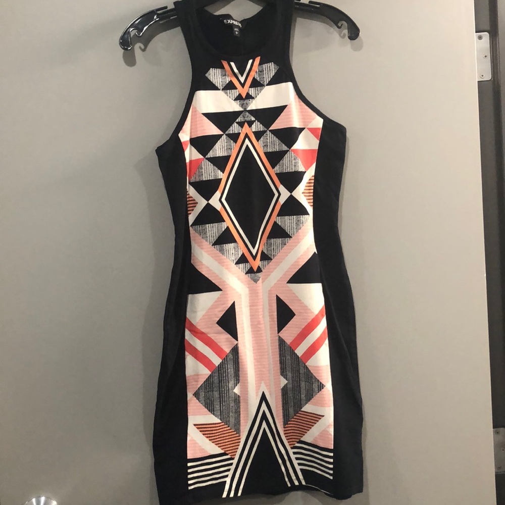 Fitted Aztec print dress